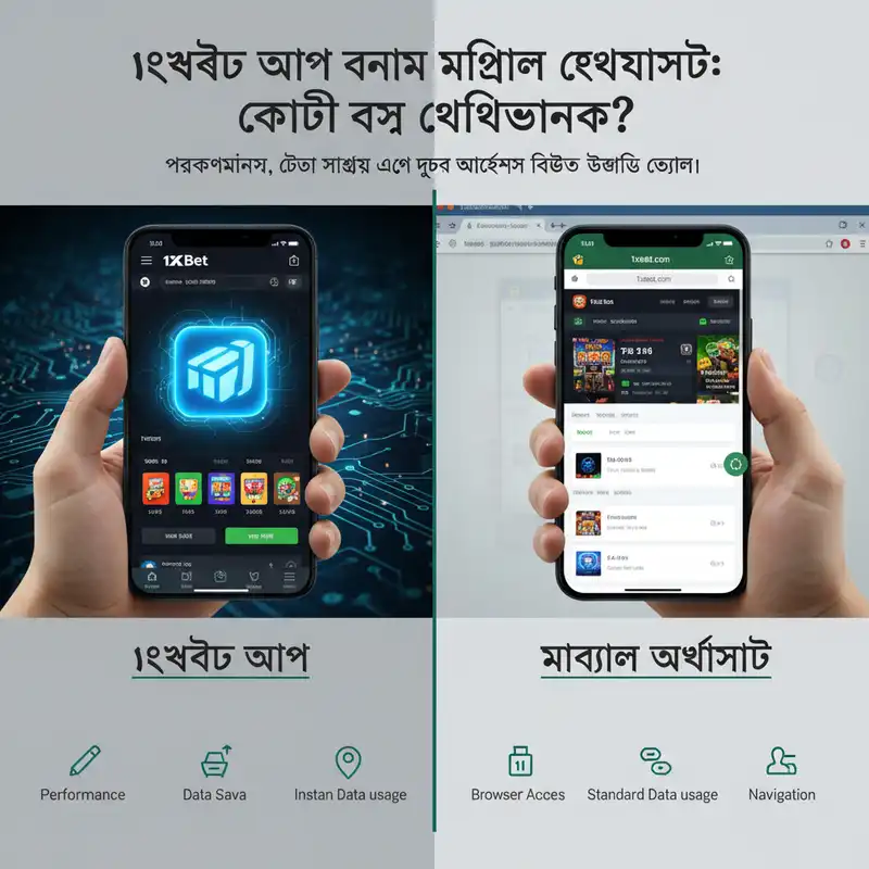 ১এক্সবেট মোবাইল অ্যাপ এবং ওয়েবসাইট সংস্করণের তুলনা